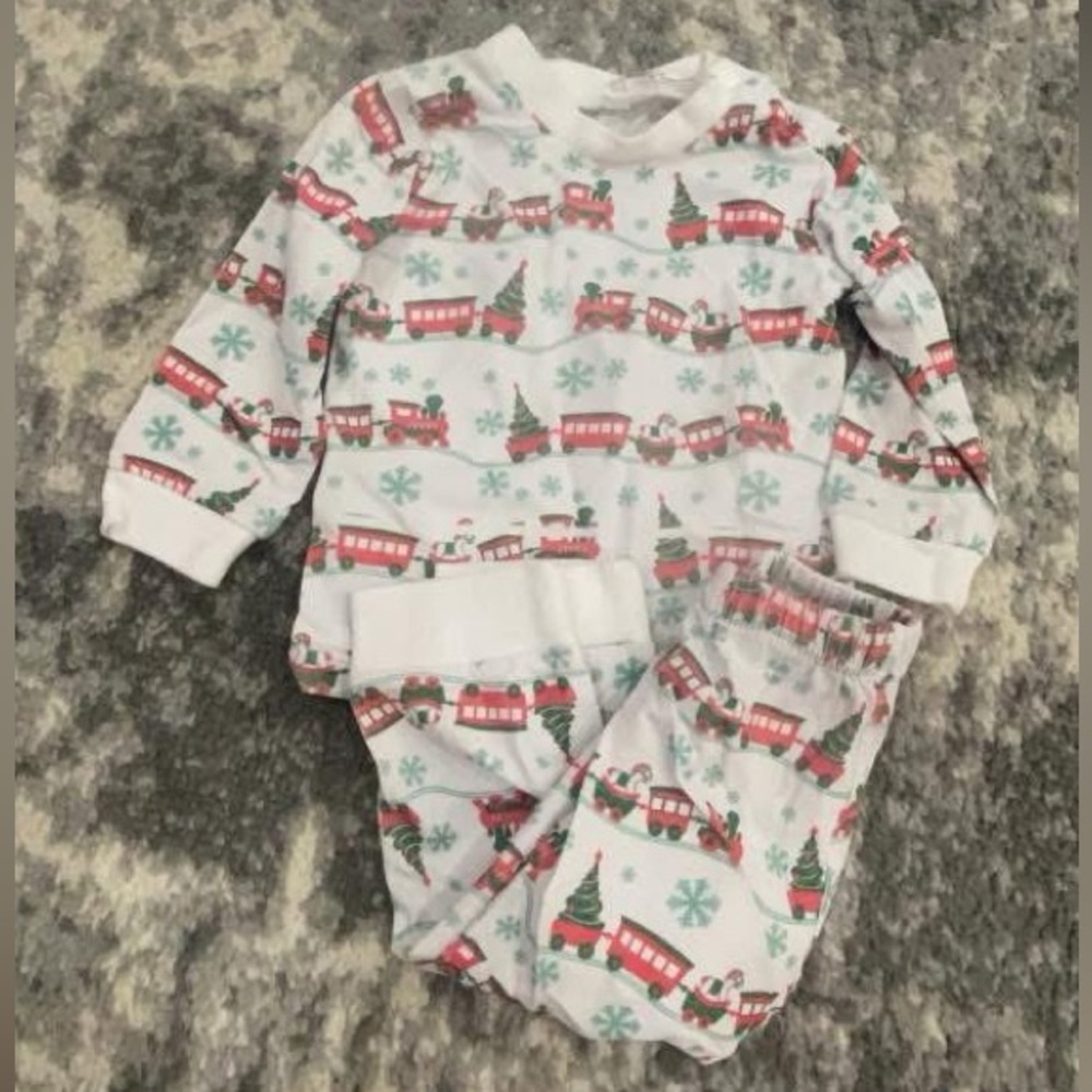 Velvet Fawn Festive Train Pajama Set